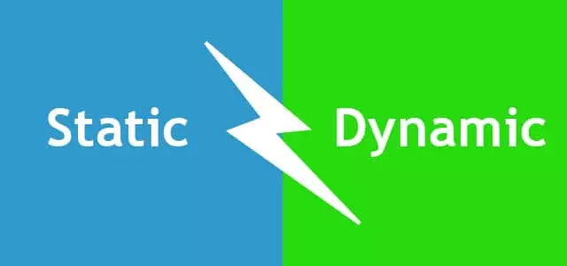 Static versus dynamic web pages on WordPress